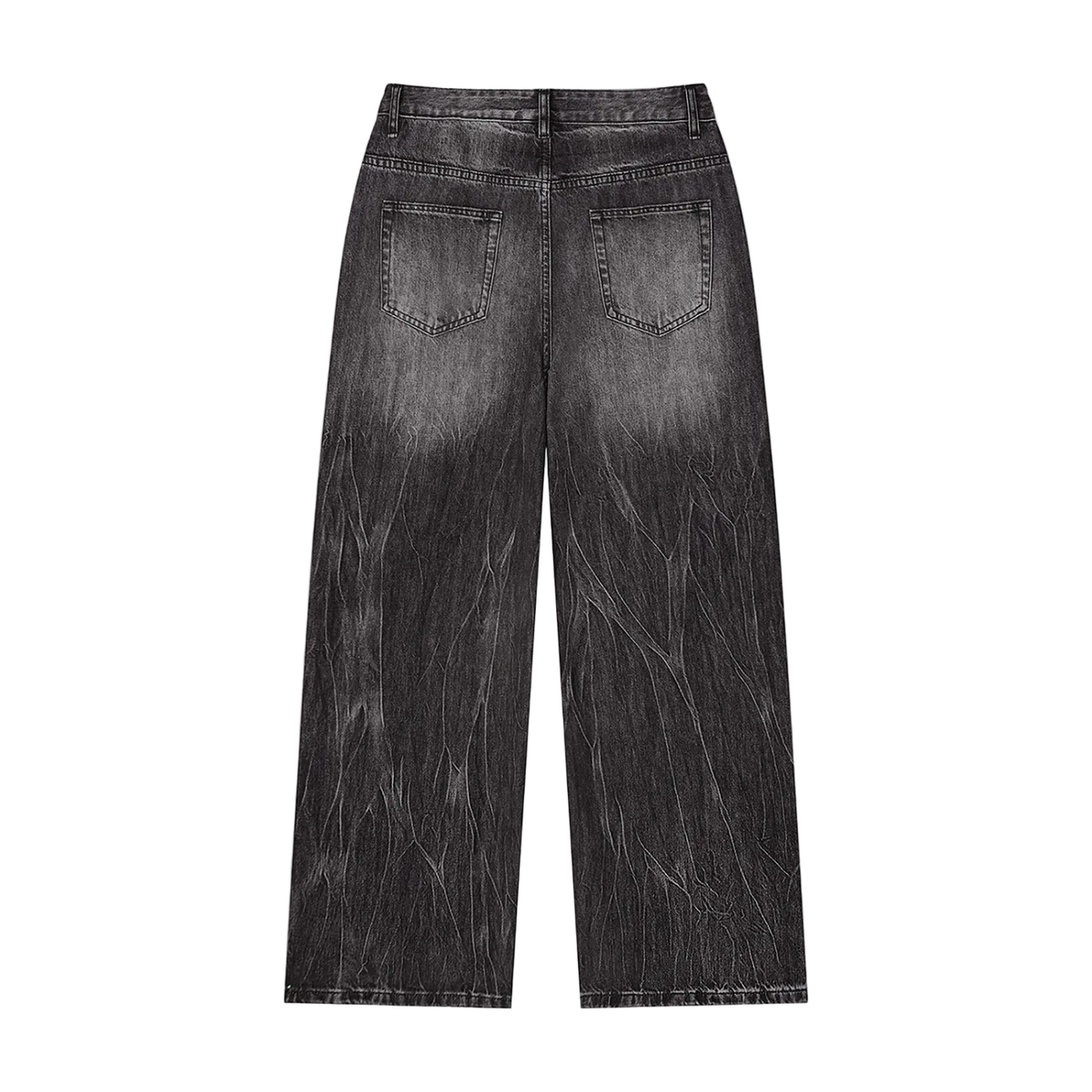 Liotux Men's Vintage Wash Wide Leg Jeans – Relaxed Denim