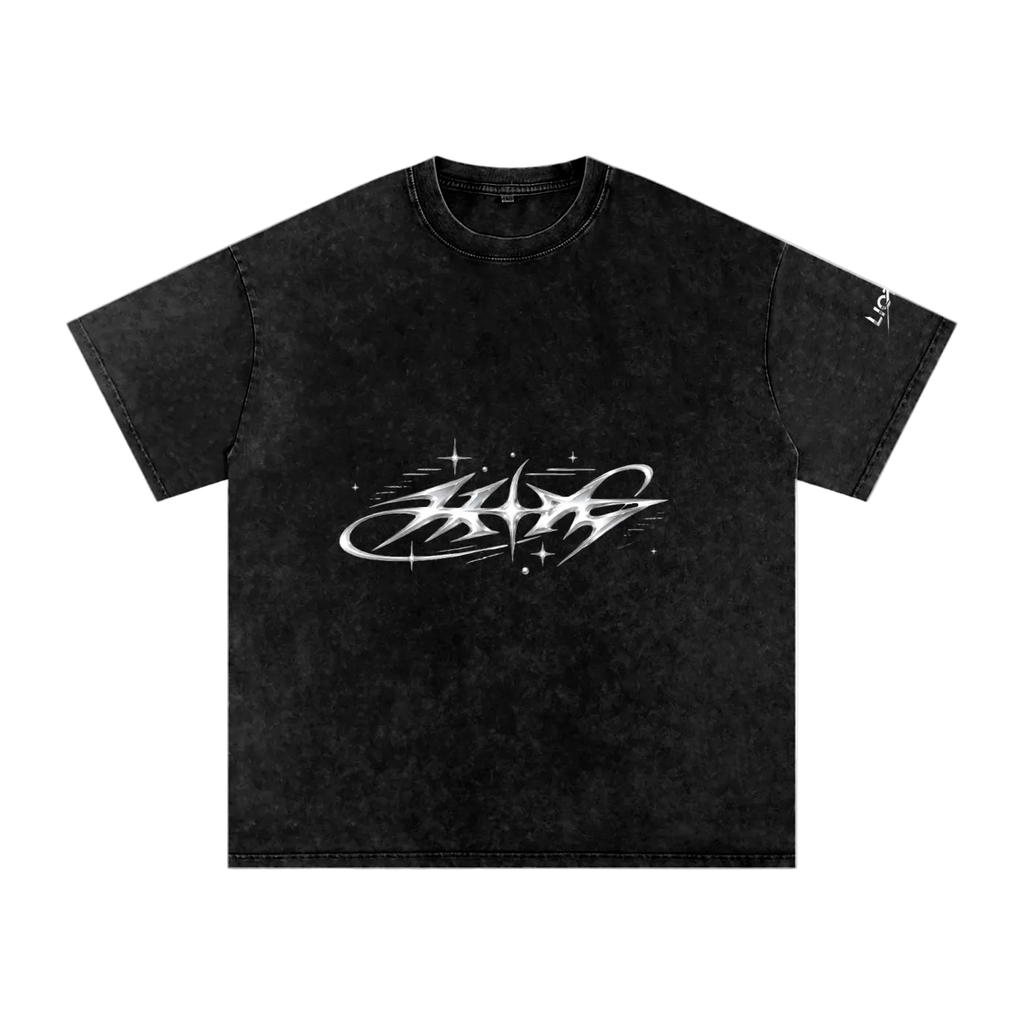 Liotux Snow Washed Oversized T-Shirt – Unisex Drop Shoulder
