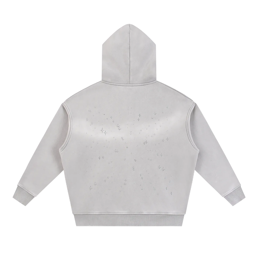 Liotux Sunfade Two-Way Zip Boxy Fleece Hoodie – Unisex Streetwear